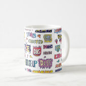 Slang Words Doodle Letter in englischer Sprache Kaffeetasse (VorderseiteRechts)