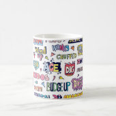 Slang Words Doodle Letter in englischer Sprache Kaffeetasse (Mittel)