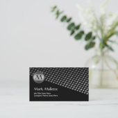 Slant Monogramm-Visitenkarten Visitenkarte (Stehend Vorderseite)