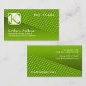 Slant Monogramm-Visitenkarten Visitenkarte (Vorne/Hinten)