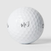 Slanted Couple Initials Modern Callaway Golfball (Vorderseite)