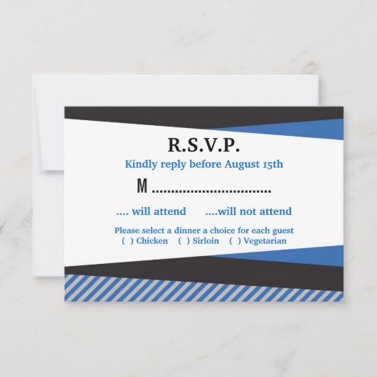 Slanted Frames Bar Mitzvah RSVP-Karte RSVP Karte (Vorderseite)