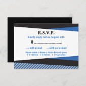 Slanted Frames Bar Mitzvah RSVP-Karte RSVP Karte (Vorne/Hinten)