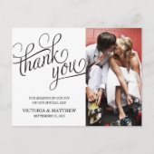 SLANTED Wird WEDDING THANK YOU POST CARD Postkarte (Vorderseite)