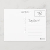 SLANTED Wird WEDDING THANK YOU POST CARD Postkarte (Rückseite)