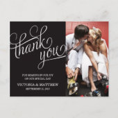 SLANTED Wird WEDDING THANK YOU POST CARD Postkarte (Vorderseite)