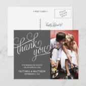 SLANTED Wird WEDDING THANK YOU POST CARD Postkarte (Vorne/Hinten)