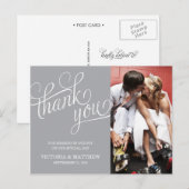 SLANTED Wird WEDDING THANK YOU POST CARD Postkarte (Vorne/Hinten)