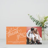 SLANTIERT | VIELEN DANK FÜR IHRE FOTOKARTE DANKESKARTE (Stehend Vorderseite)