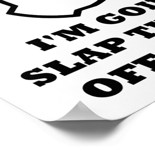 Slap-off-lustiges Poster (Ecke)