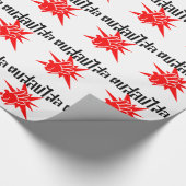 Slap You Alberne Ō Dop Salop Salai in Thai Script  Geschenkpapier (Ecke)