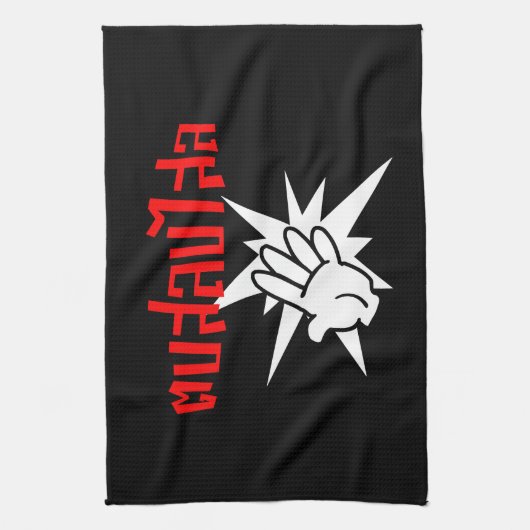 Slap You Alberne Ō Dop Salop Salai in Thai Script Geschirrtuch (Vertikal)