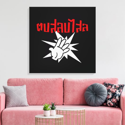 Slap You Alberne Ō Dop Salop Salai in Thai Script  Leinwanddruck (Insitu (Wohnzimmer))