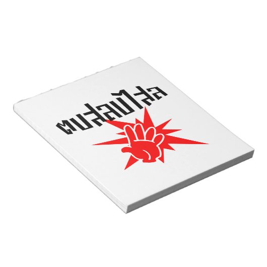 Slap You Alberne Ō Dop Salop Salai in Thai Script  Notizblock (angewinkelt)