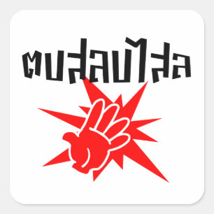 Slap You Alberne Ō Dop Salop Salai in Thai Script  Quadratischer Aufkleber
