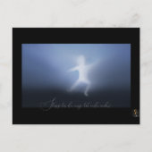 Släpp lös din energi låt anden andas blå vit bild postkarte (Vorderseite)