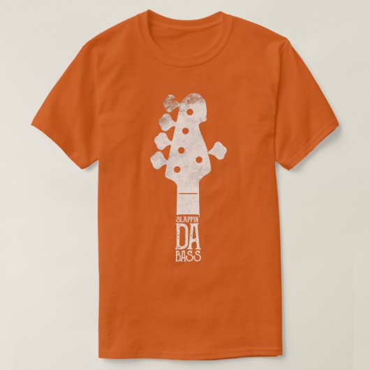 Slappin Da Bass Guitar Player Design 6 T-Shirt (Design vorne)