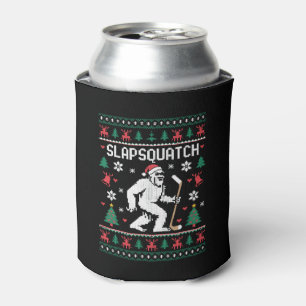 Slapsquatch Bigfoot Hockey hässlicher Weihnachtspu Dosenkühler