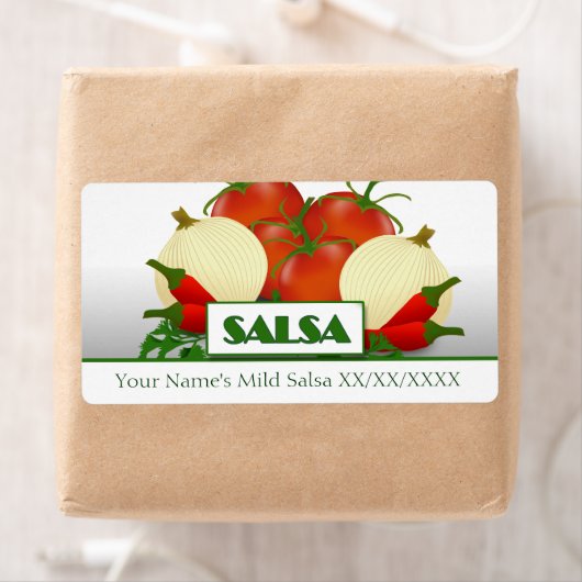 Slasa hält Canning Label (Insitu)