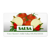 Slasa hält Canning Label (Vorne)