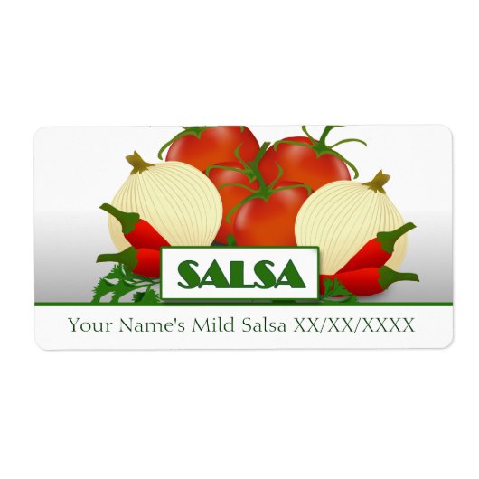 Slasa hält Canning Label (Vorne)