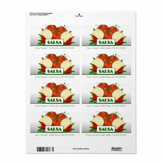 Slasa hält Canning Label (Vorne)