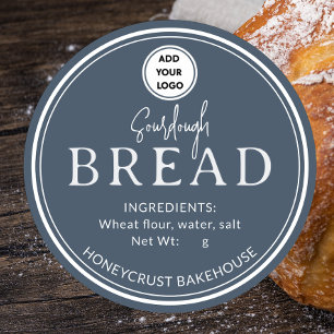 Slate Blau Grau Bäckerei Sauerteig Brot Aufkleber