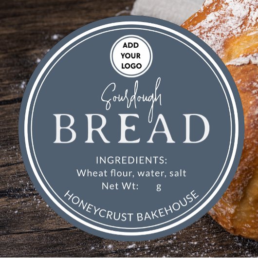 Slate Blau Grau Bäckerei Sauerteig Brot Aufkleber