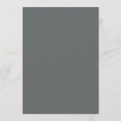 Slate-Blau-Ocker-Blütenhochzeit Einladung (Rückseite)