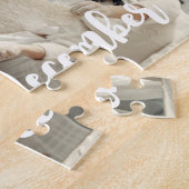 Slate Blue 12 Foto Monate & Jahr Collage Puzzle (Seite)