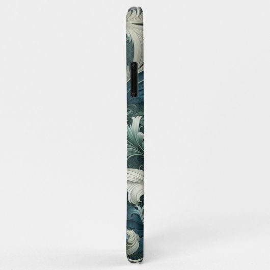 Slate Blue Aquamarin Green Grey Paisley Art Patter Case-Mate iPhone Hülle (Hinten/Rechts)