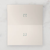 Slate Blue Bird Song Wedding Platzkarte (Innenseite Aufgefaltet)