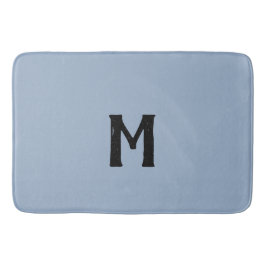 Slate Blue Black Monogram Badematte