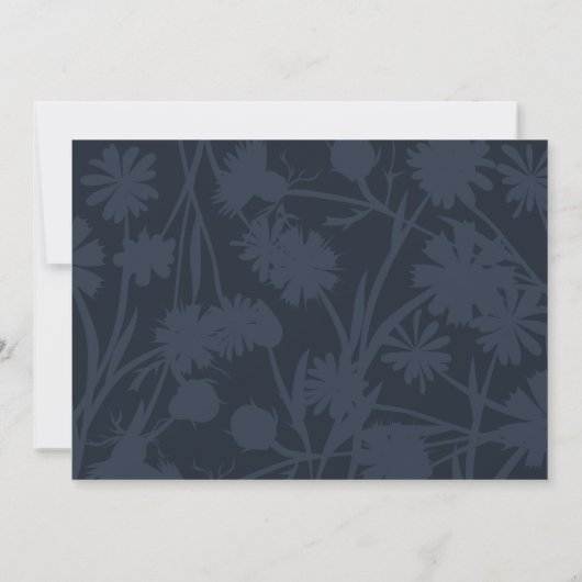 Slate Blue, Blue-Gray Wedding Save the Date Einladung (Rückseite)