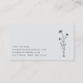 Slate Blue Botanical Sprig Visitenkarte (Rückseite)