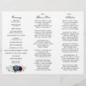 Slate Blue Burgundy Boho Wedding Tri-Fold Programm (Rückseite)