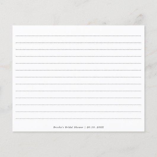 Slate Blue Burgundy Elfenbein Brautparty Rezept (Rückseite)