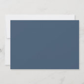 Slate Blue Burgundy White Ivory Bluoral Wedding Save The Date (Rückseite)