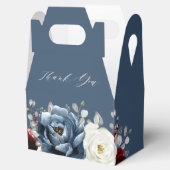 Slate Blue Burgundy White Ivory Boho Brautparty Geschenkschachtel (Geöffnet)