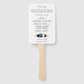 Slate Blue Burgundy White Ivory Wedding Program Fächer (Rückseite)