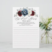 Slate Blue Burgundy White Ivory Who I Game (Stehend Vorderseite)