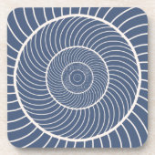 Slate blue creme spiralSchnecke Fibonacci nautisch Getränkeuntersetzer (Vorderseite)