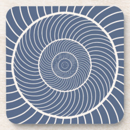 Slate blue creme spiralSchnecke Fibonacci nautisch Getränkeuntersetzer
