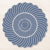 Slate blue creme spiralSchnecke Fibonacci nautisch Untersetzer (Vorderseite)