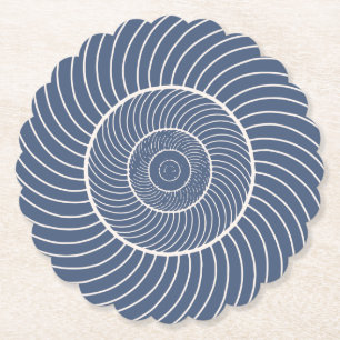 Slate blue creme spiralSchnecke Fibonacci nautisch Untersetzer