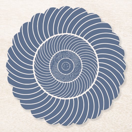 Slate blue creme spiralSchnecke Fibonacci nautisch Untersetzer (Vorderseite)