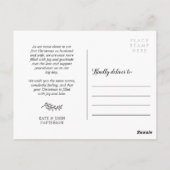 Slate Blue Elegante Foto Collage Merry & Verheirat Postkarte (Rückseite)