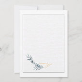 Slate Blue Ferns Einladung (Rückseite)