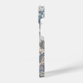 Slate Blue Floral Personalized  iPhone Hülle (Linke Seite)