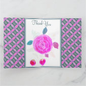 Slate Blue Flower Danke Karte (Innenseite)